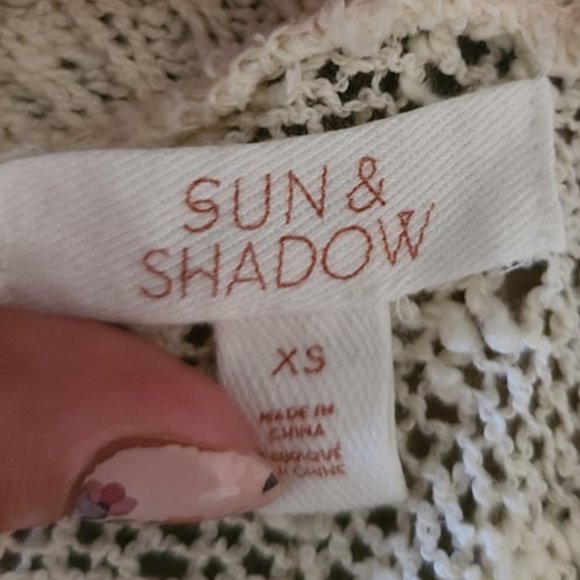 Anthropologie Sun & Shadow - Short Sleeve Weave Cardigan - Picture 7 of 8